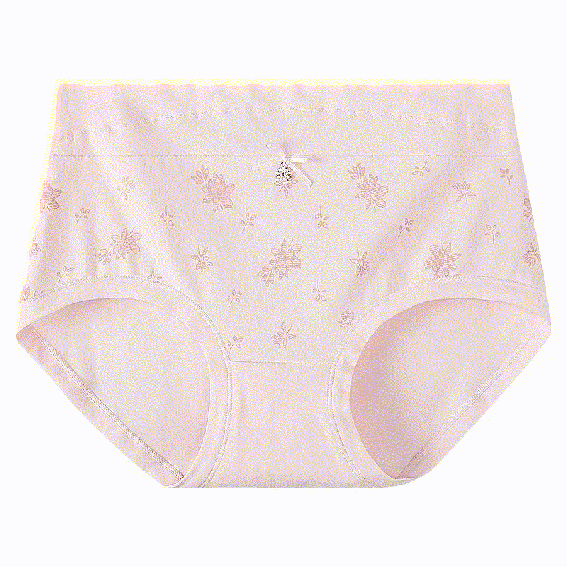 Floral Cotton High Rise Panty(2 Packs) - Light Pink - XXXL - image 3