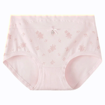 Floral Cotton High Rise Panty(2 Packs) - Light Pink - XXXL - image 3