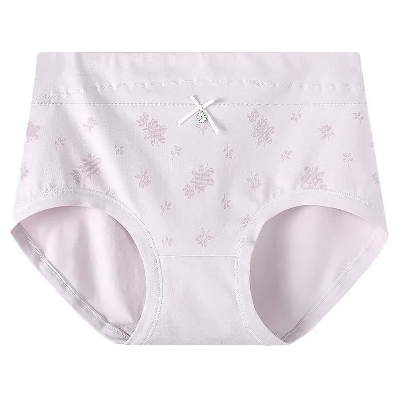 Floral Cotton High Rise Panty(2 Packs) - Light Purple - XXXL - image 6