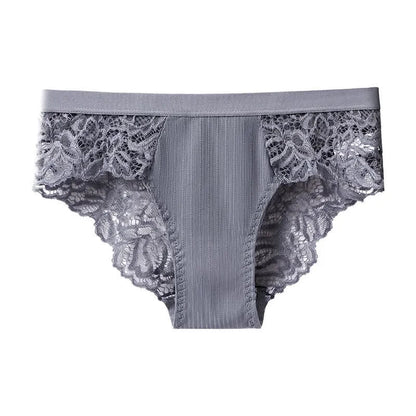 Soft Stretch Lace Hipster Panty(3 Packs) - Grey - XXL - image 5
