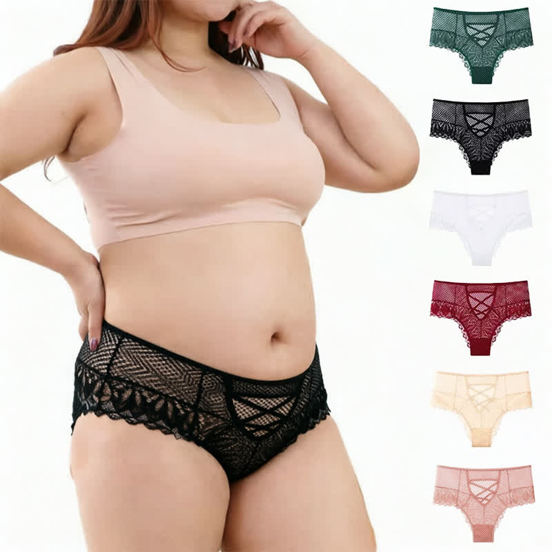 Sheer Lace Crisscross Panty(2 Packs) - image 0