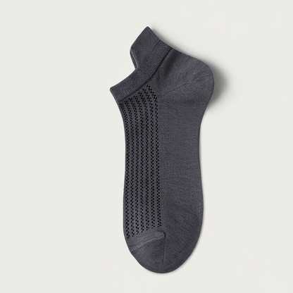 Bamboo Mesh No Show Socks(5 Pairs) - Grey - EU39-44(US5-10) - image 3