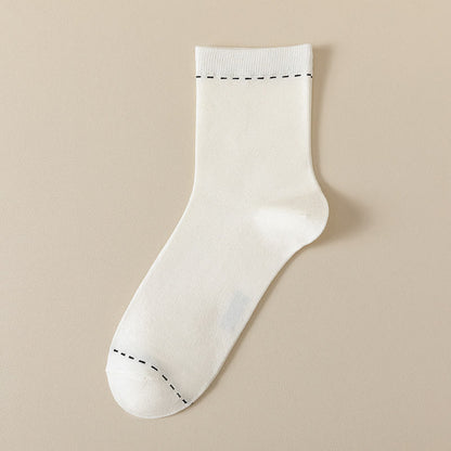 Breathable Quarter Socks(3 Pairs) - White - EU39-44(US5-10) - image 2