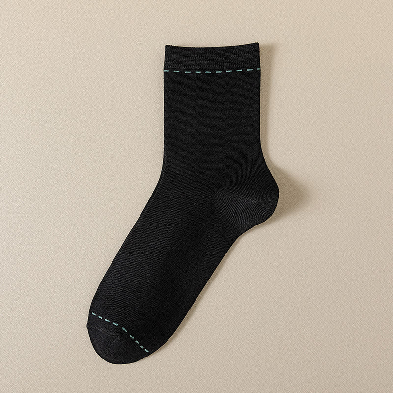 Breathable Quarter Socks(3 Pairs) - Black - EU39-44(US5-10) - image 3