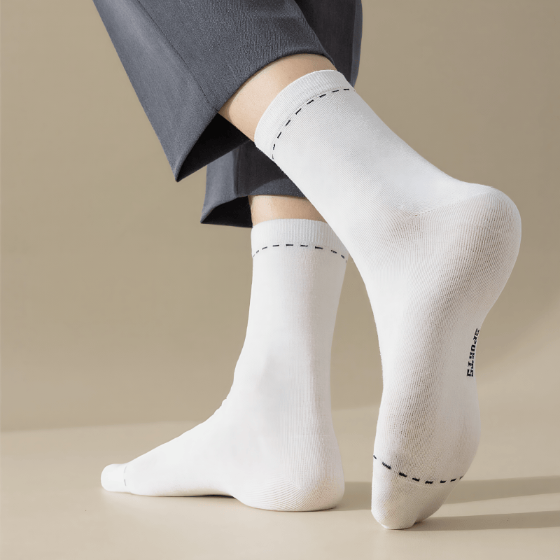 Breathable Quarter Socks(3 Pairs) - Black+White+Light Grey - EU39-44(US5-10) - image 0