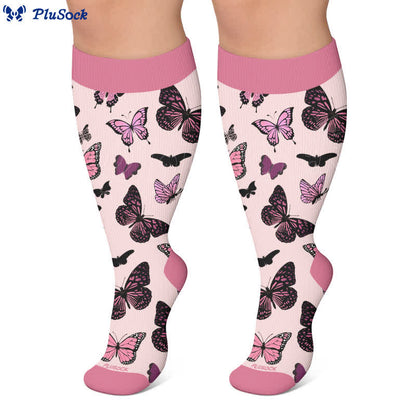 Plus Size Butterfly Print Compression Socks - image 4