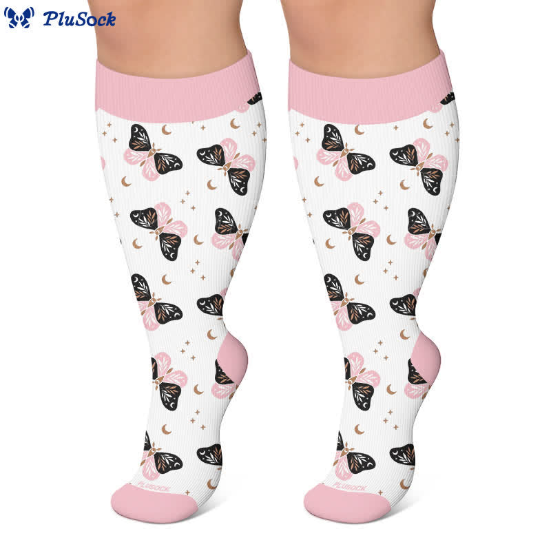 Plus Size Butterfly Print Compression Socks - image 2