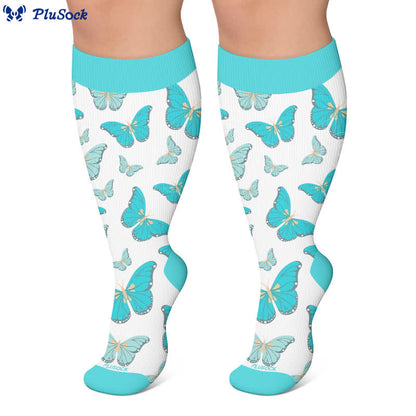 Plus Size Butterfly Print Compression Socks - image 3