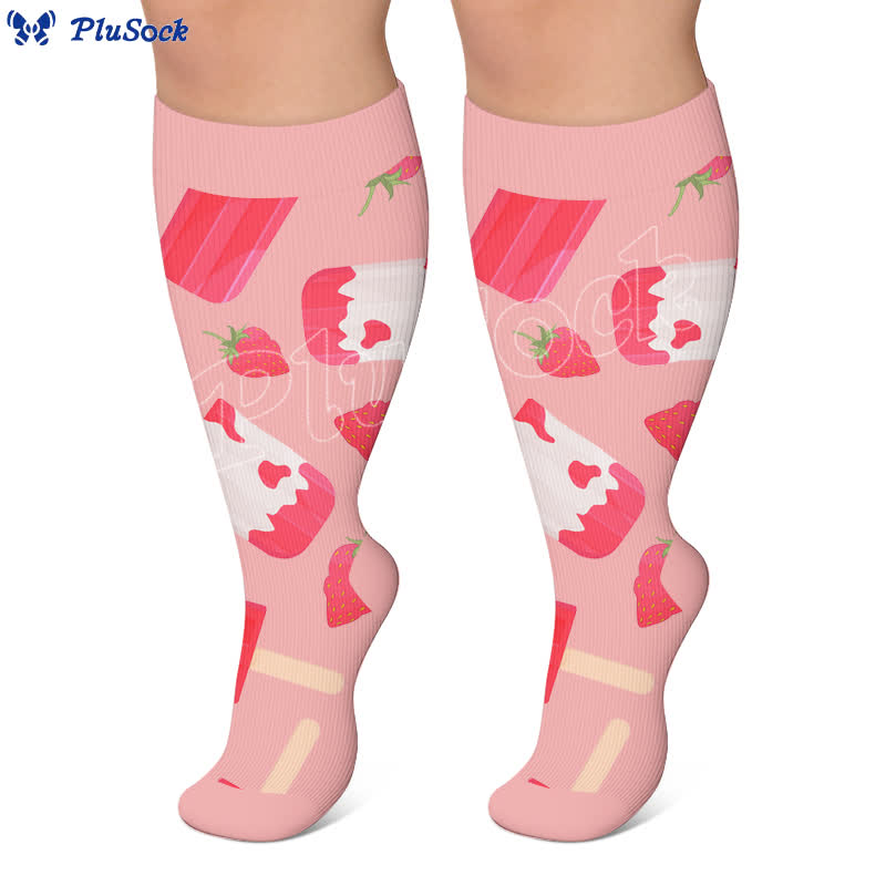 Plus Size Fruit Popsicle Compression Socks - image 4