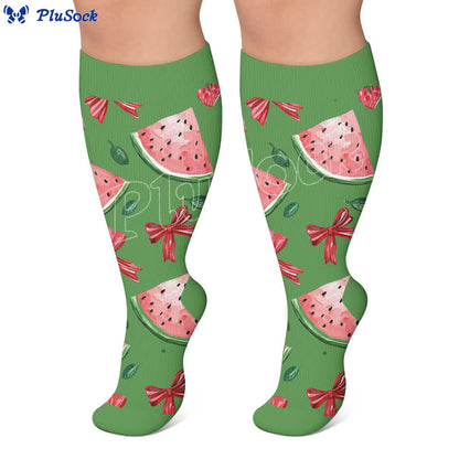 Plus Size Fruit Popsicle Compression Socks - image 3