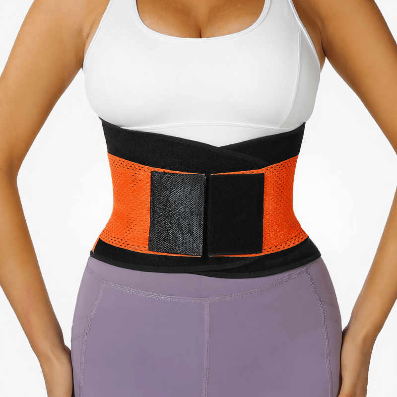 Breathable Adjustable Waist Brace - XXL - Orange - image 4