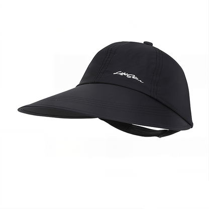 Outdoor Wide Brim Quick Dry Sun Hat - Black - One Size - image 4