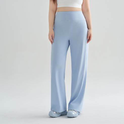 High Waist Flow Yoga Pants - Blue - XXXXXXL - image 0