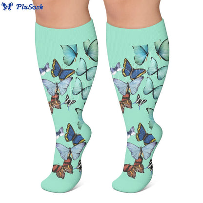 Plus Size Sweet Butterfly Compression Socks - image 4