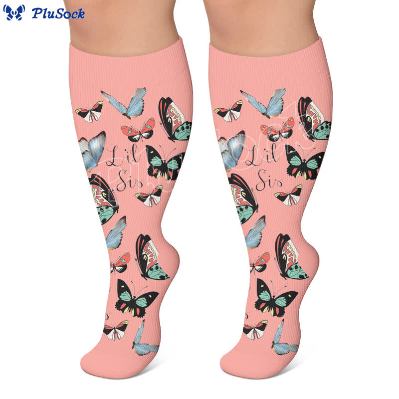 Plus Size Sweet Butterfly Compression Socks - image 3