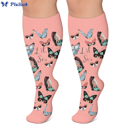 Plus Size Sweet Butterfly Compression Socks - image 3