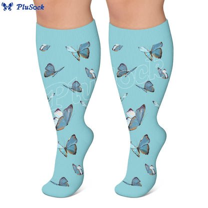 Plus Size Sweet Butterfly Compression Socks - image 2