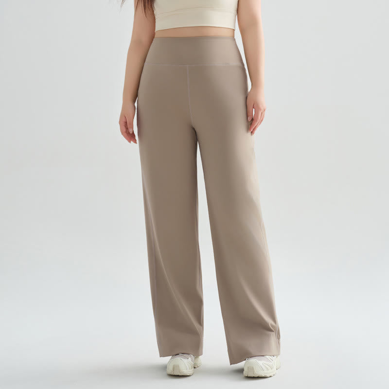 High Waist Flow Yoga Pants - Coffee - XXXXXXL - image 4