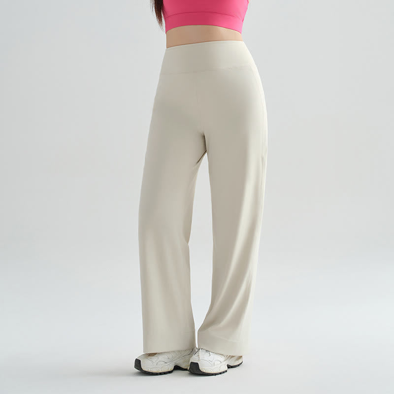 High Waist Flow Yoga Pants - Apricot - XXXXXXL - image 2