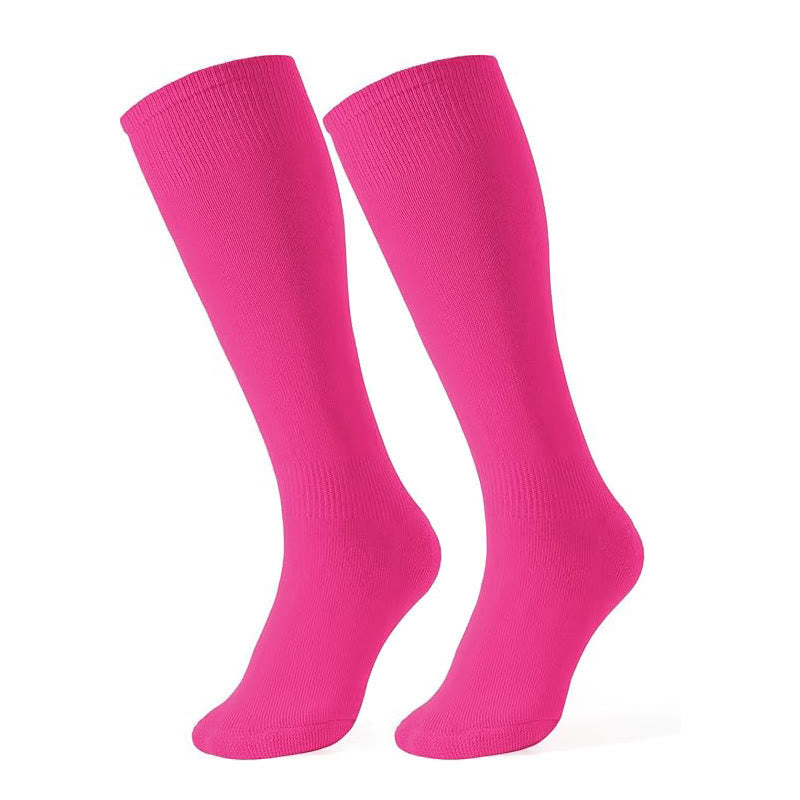 Quick Dry Tennis Knee High Socks(6 Pairs) - Rose - EU38-45(US5-11) - image 13