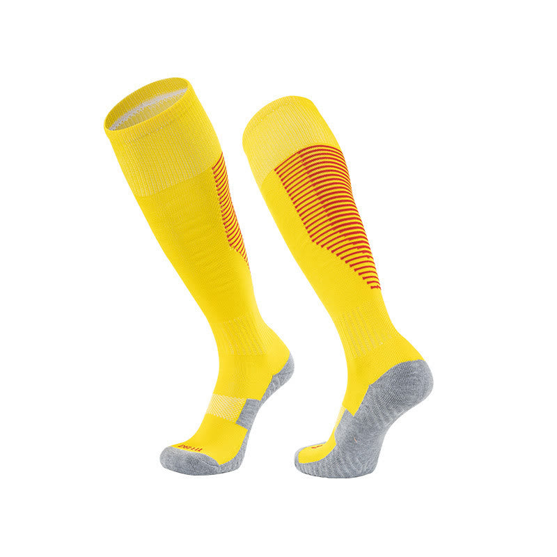 Sporty Look Knee High Socks(4 Pairs) - Yellow-A - EU38-45(US5-11) - image 13