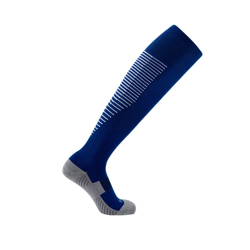 Sporty Look Knee High Socks(4 Pairs) - Navy Blue - EU38-45(US5-11) - image 2