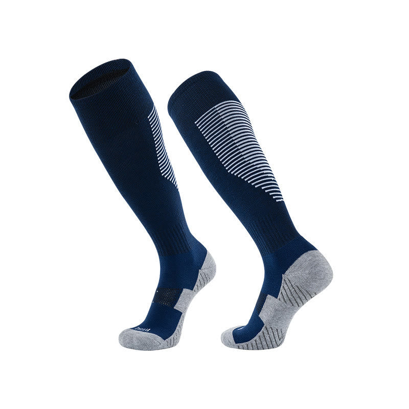 Sporty Look Knee High Socks(4 Pairs) - Royal Blue - EU38-45(US5-11) - image 12