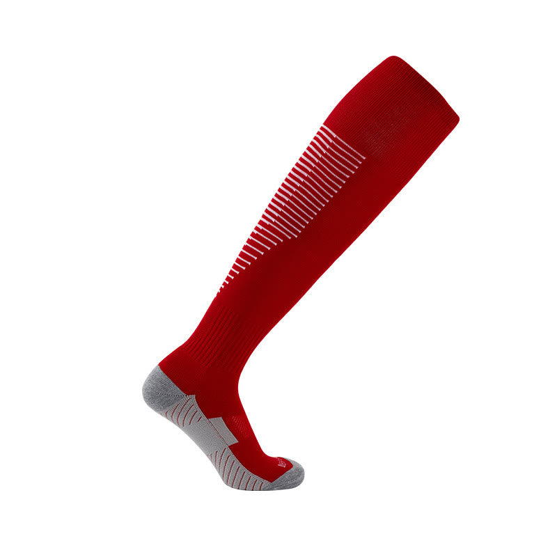 Sporty Look Knee High Socks(4 Pairs) - Red - EU38-45(US5-11) - image 8