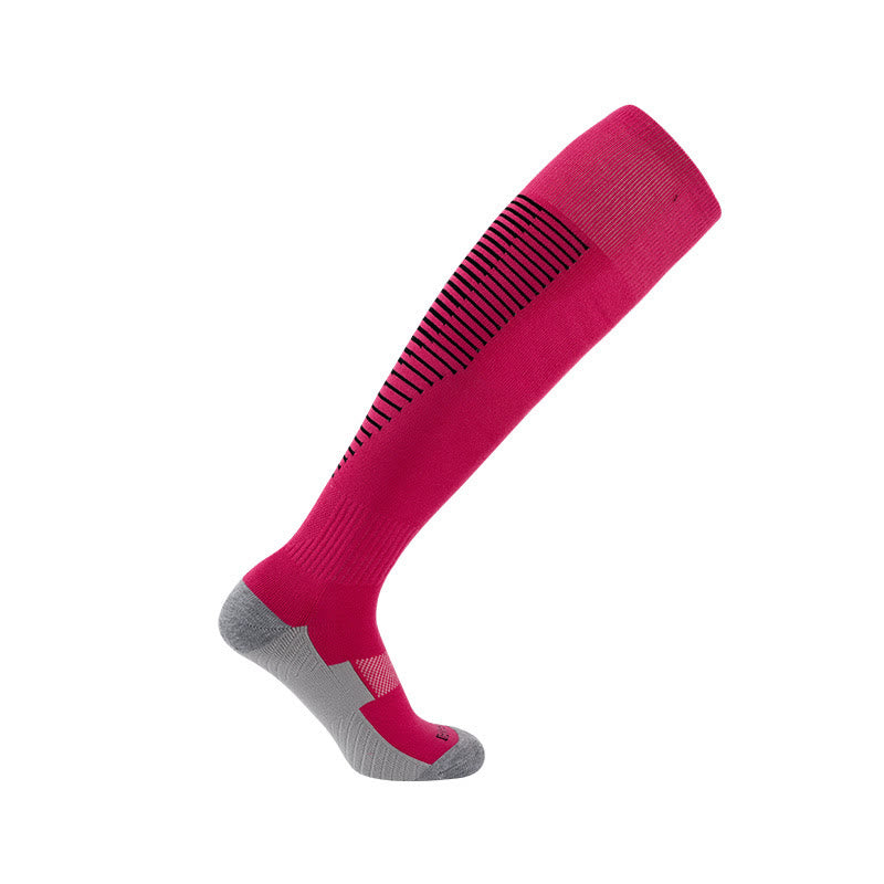 Sporty Look Knee High Socks(4 Pairs) - Rose - EU38-45(US5-11) - image 9