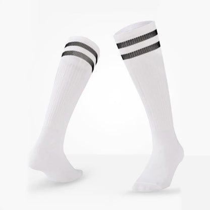 Breathable Soccer Knee High Socks(5 Pairs) - White - EU39-44(US6-10 - image 14