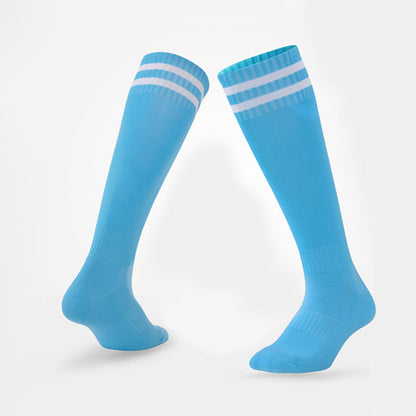 Breathable Soccer Knee High Socks(5 Pairs) - Sky Blue - EU39-44(US6-10 - image 23