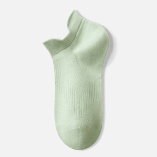 Breathable Cotton No Show Socks(3 Pairs) - Green - EU39-44(US6-10) - image 1