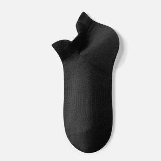 Breathable Cotton No Show Socks(3 Pairs) - Black - EU39-44(US6-10) - image 4