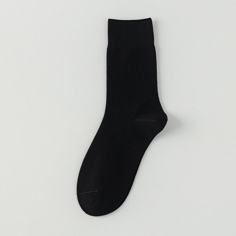 Soft Wide Quater Socks(5 Pairs) - Black - EU39-43(US6-9) - image 5