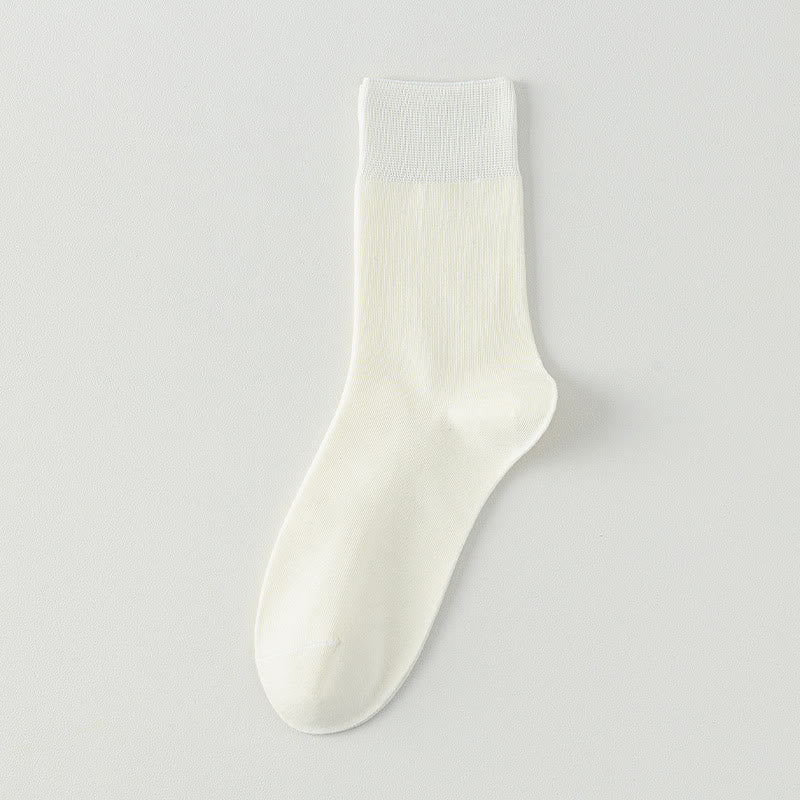 Soft Wide Quater Socks(5 Pairs) - White - EU39-43(US6-9) - image 2