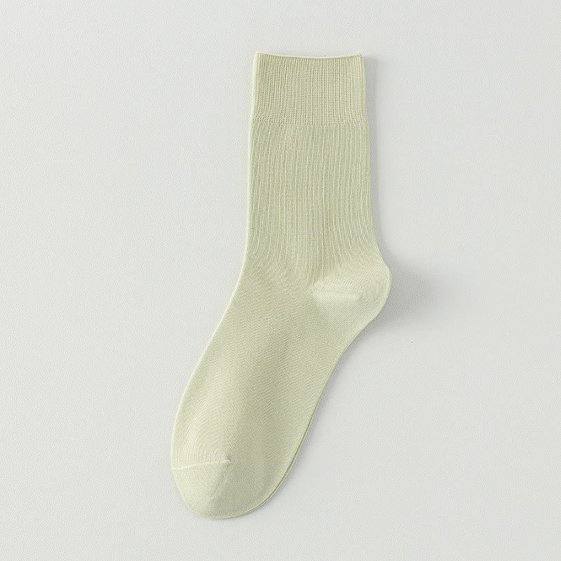 Soft Wide Quater Socks(5 Pairs) - Green - EU39-43(US6-9) - image 4