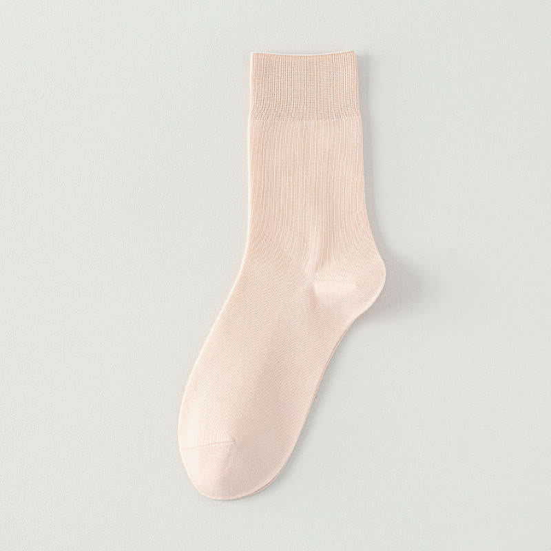 Soft Wide Quater Socks(5 Pairs) - Pink - EU39-43(US6-9) - image 3