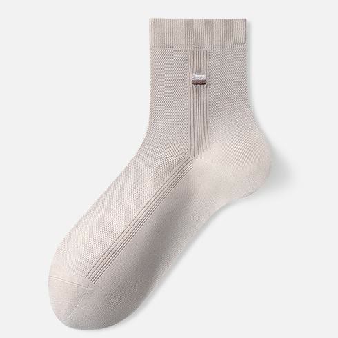 Silk Breathable Quater Socks(3 Pairs) - Light Gray - EU39‑43(US6‑9) - image 1