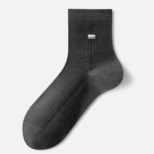 Silk Breathable Quater Socks(3 Pairs) - Dark Grey - EU39‑43(US6‑9) - image 9