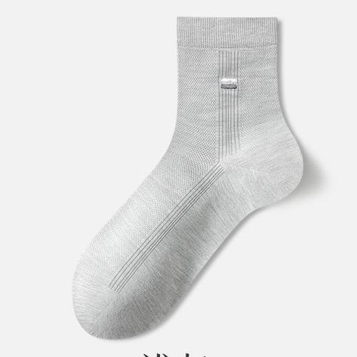 Silk Breathable Quater Socks(3 Pairs) - Grey - EU39‑43(US6‑9) - image 5