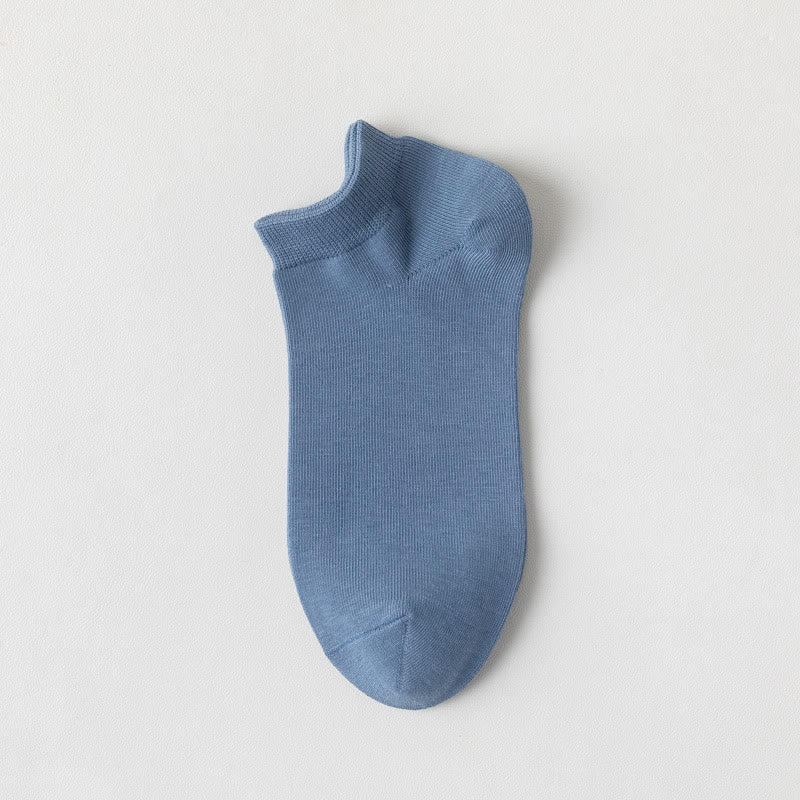 Soft Cotton Ankle Socks(5 Pairs) - Blue - EU39-44(US6-10) - image 3