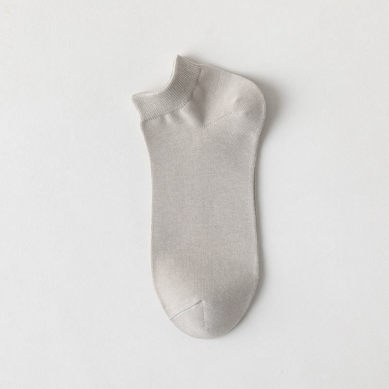 Soft Cotton Ankle Socks(5 Pairs) - Grey - EU39-44(US6-10) - image 5