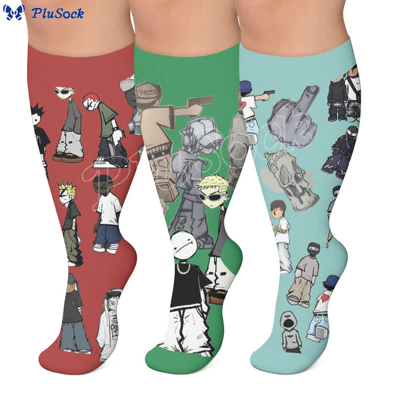 Plus Street Style Compression Socks - image 0