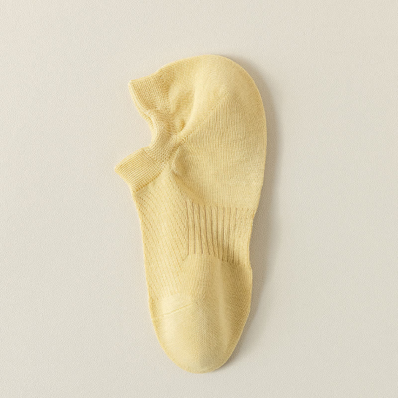 Cotton Ankle Socks(3 Pairs) - Yellow - EU39-44(US6-10) - image 7