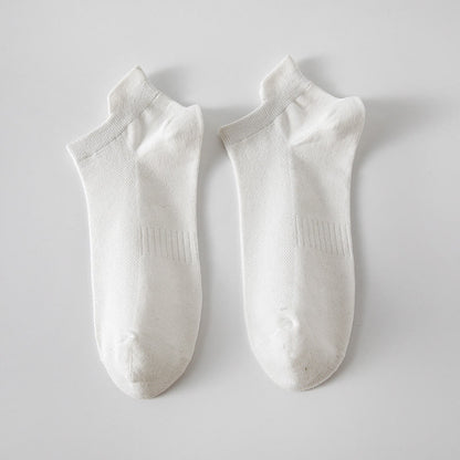 Breathable No Show Socks(5 Pairs) - White - EU39-44(US6-10) - image 7