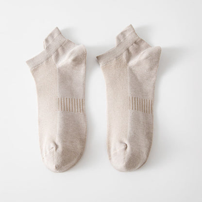 Breathable No Show Socks(5 Pairs) - Khaki - EU39-44(US6-10) - image 5