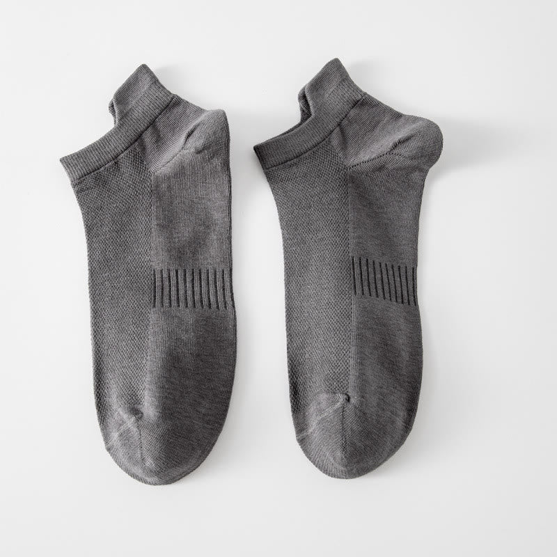 Breathable No Show Socks(5 Pairs) - Dark Grey - EU39-44(US6-10) - image 2