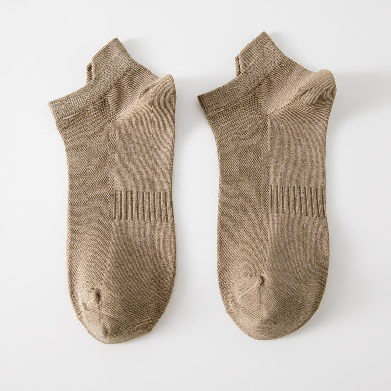 Breathable No Show Socks(5 Pairs) - Coffee - EU39-44(US6-10) - image 8