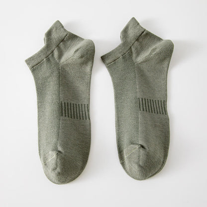 Breathable No Show Socks(5 Pairs) - Green - EU39-44(US6-10) - image 6