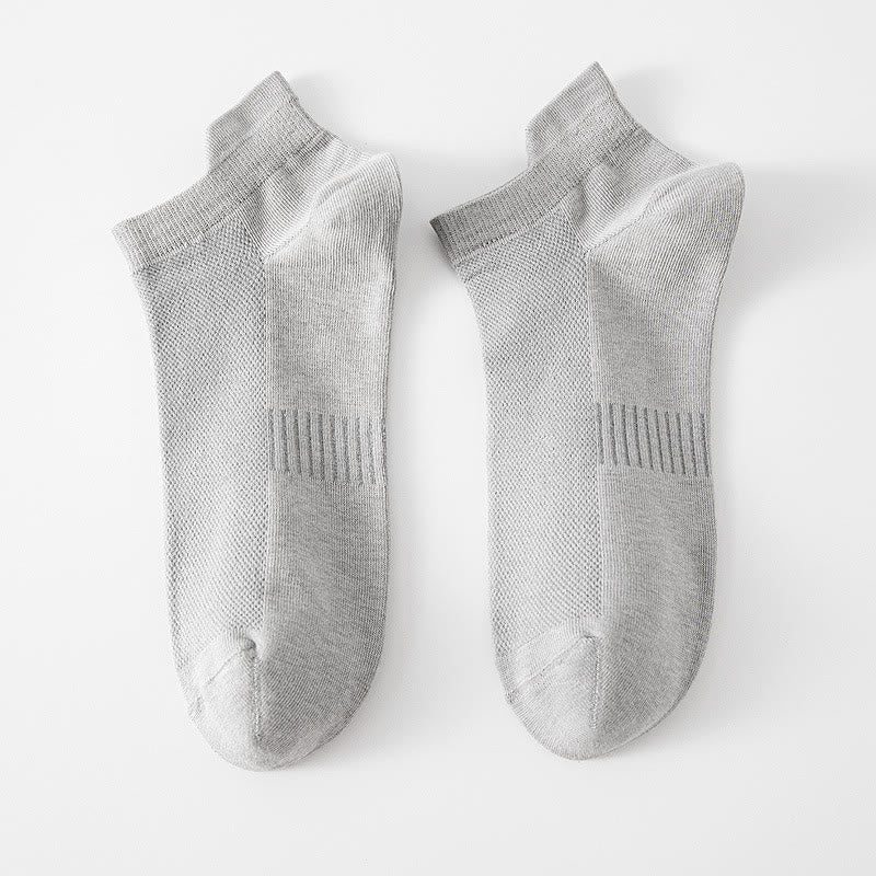 Breathable No Show Socks(5 Pairs) - Grey - EU39-44(US6-10) - image 3